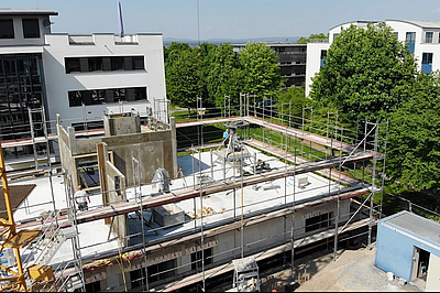 Rohbau vom 1. OG des INCONY-Rohbaus