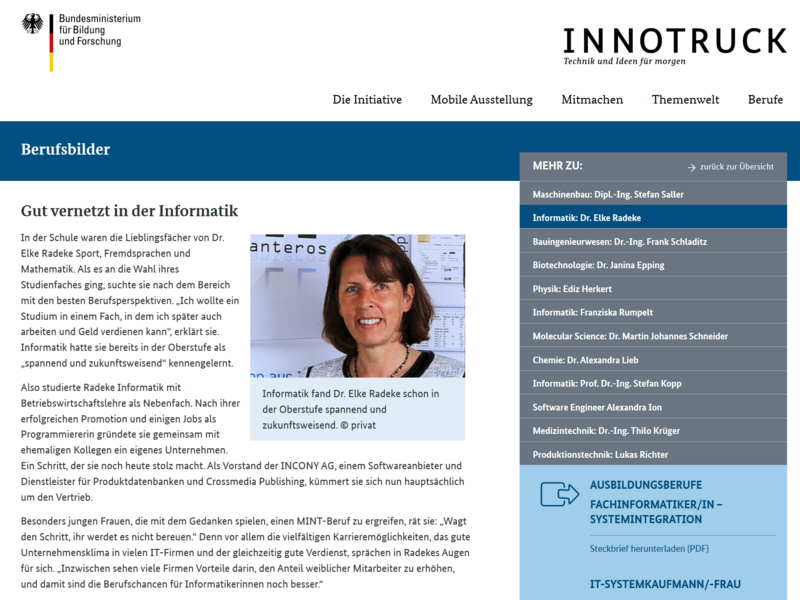 Interview beim BMBF zu „Informatik ist was für Mädchen"