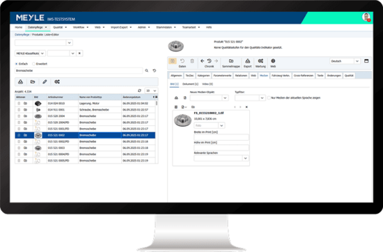 Testsystem mit türkisen Farbelementen