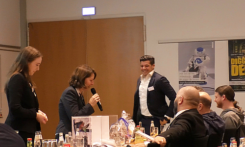 Tombola mit dem Gewinner