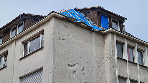 Hausschäden durch Tornado