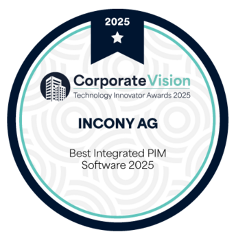 Badge zum Technology Innovator Award für "Best Integrated PIM-Software 2025"
