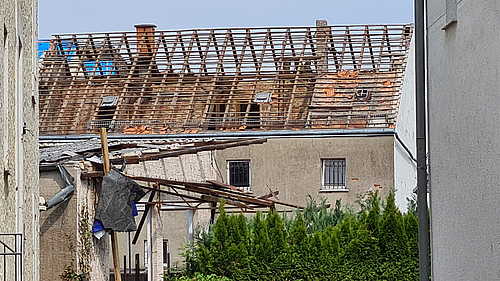 Dachschaden durch Tornado