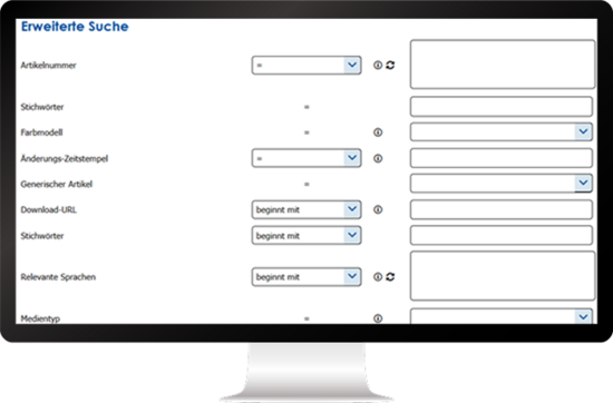 Erweiterte Suche im Medienportal