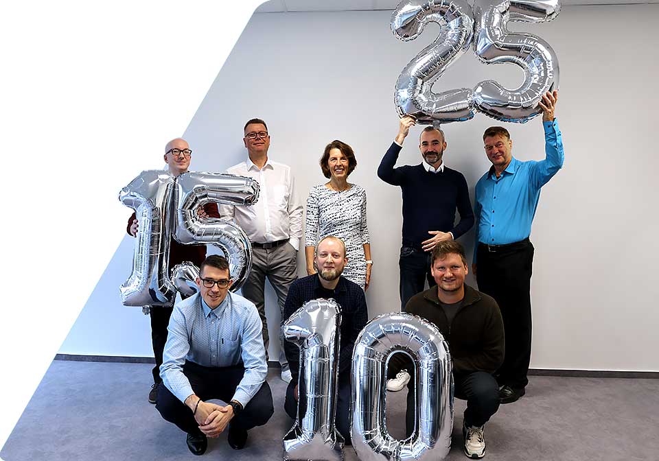 Unsere Mitarbeiterjubilare seit 10, 15 und 25 Jahren