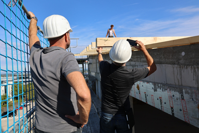 TÜV-Gutachter beim INCONY-Neubau