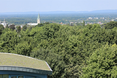 Ausblick von der Dachterrasse des INCONY-Neubaus Ausblick vom INCONY-Neubau auf die Padeborner City