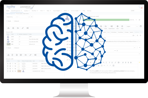 ANTEROS.ai AI functions for data maintenance and product derivation