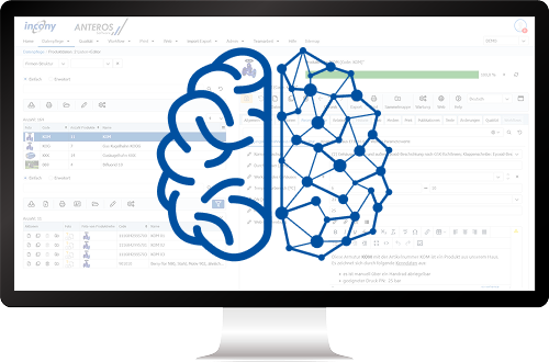 KI-Funktionen von ANTEROS.ai zur Datenpflege und Produktausleitung