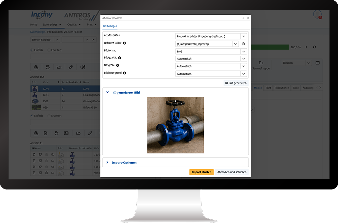 KI-generierte Bilder direkt im Medienbereich des PIM-Systems