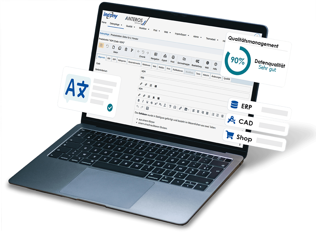 Alle wichtigen Module und Funktionen in einem PIM-System