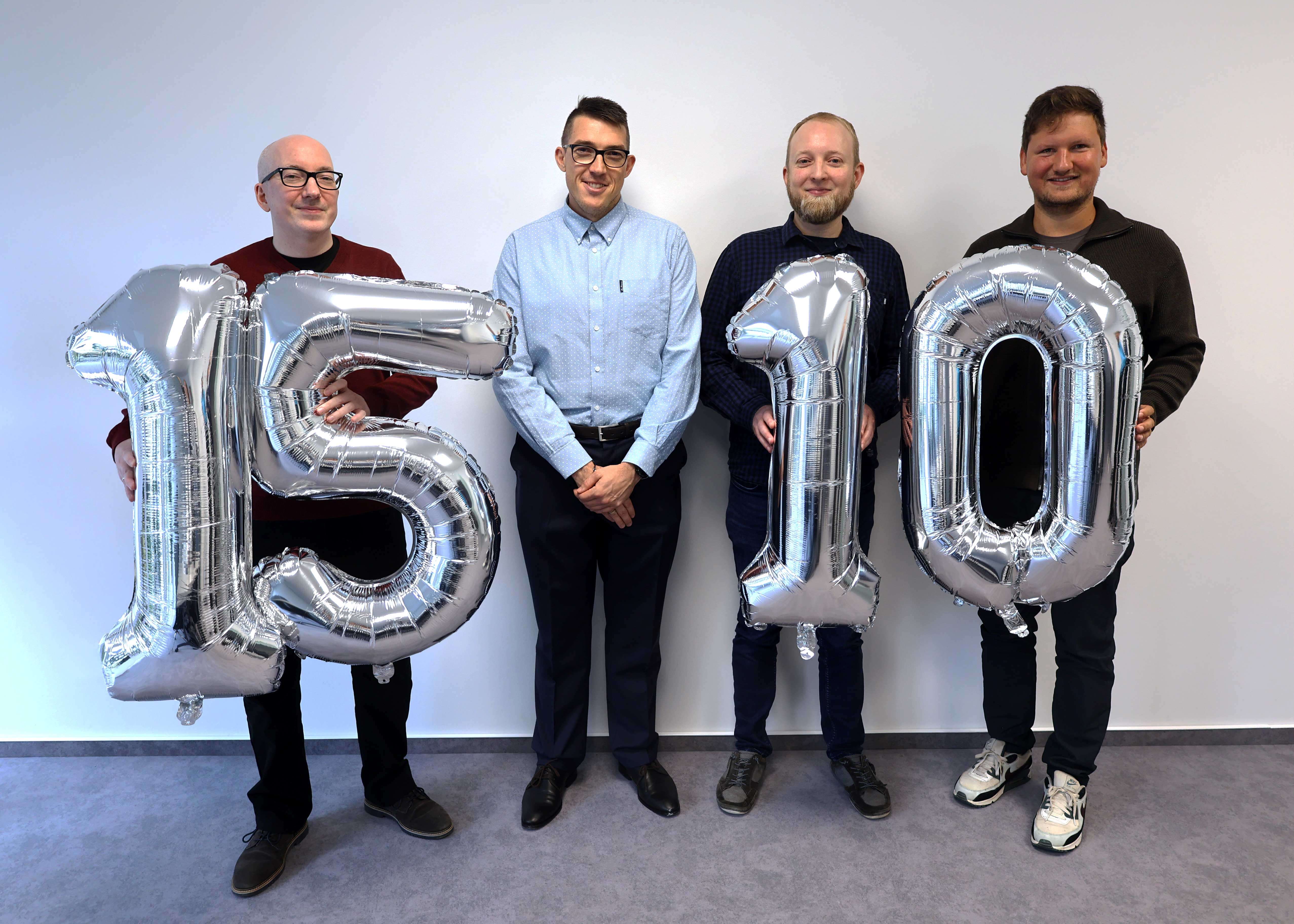 Glückwunsch an Markus, Adrian, Christian und Dennis zu ihren Jubiläen!
